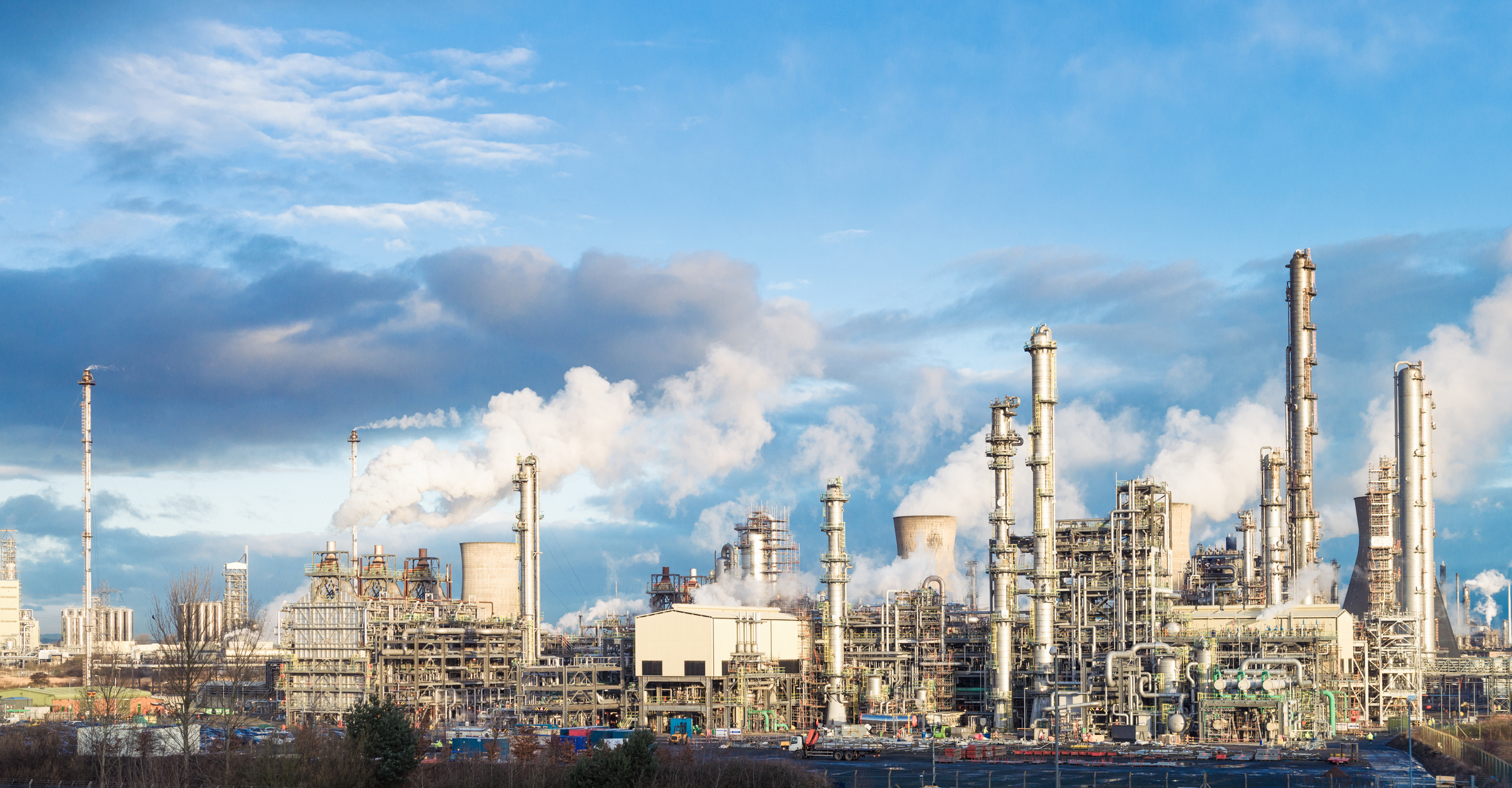A panoramic image of Grangemouth petrochemical plant in central Scotland.